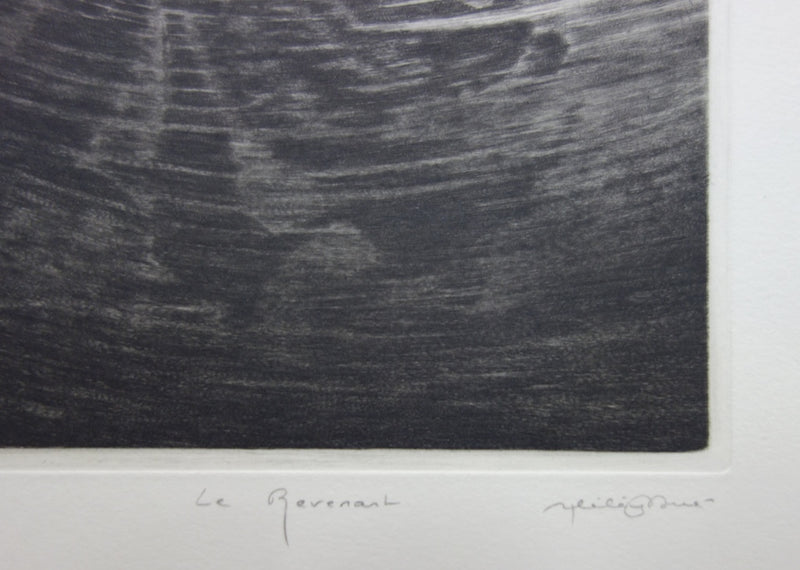Hélène NUE : Le Revenant - Gravure (détail)