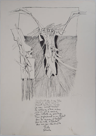 Guillermo NUNEZ : Les entrailles de ma patrie - Lithographie