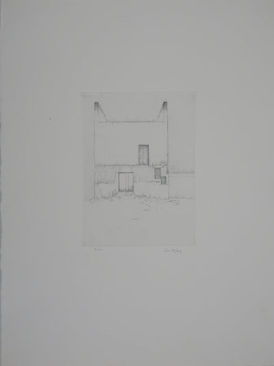 Lars NYBERG : Maison blanche - Gravure
