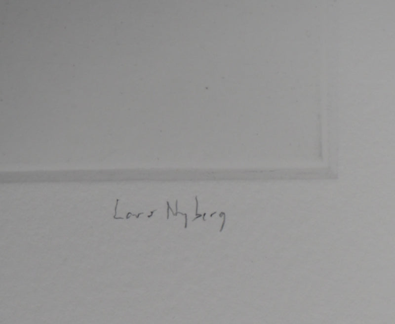 Lars NYBERG : Maison blanche - Gravure (détail)