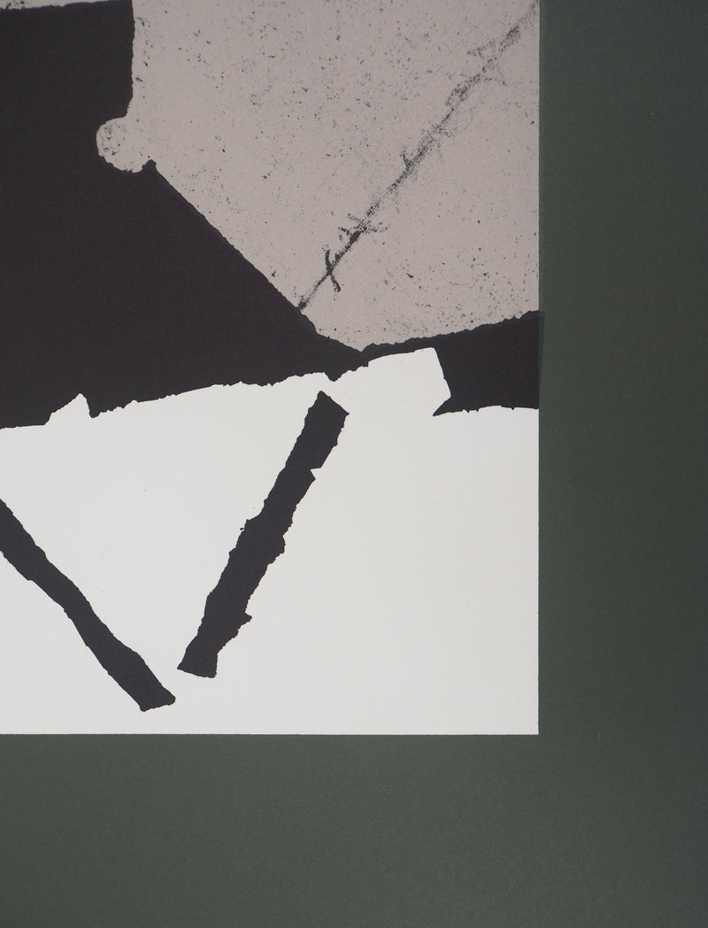 Evelyn ORTLIEB : Composition verte - Lithographie (détail)