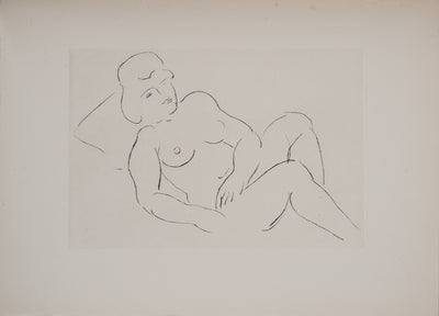 Emile  Othon FRIESZ : Nu couché, 1949 - Gravure