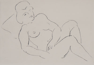 Emile  Othon FRIESZ : Nu couché, 1949 - Gravure (détail)