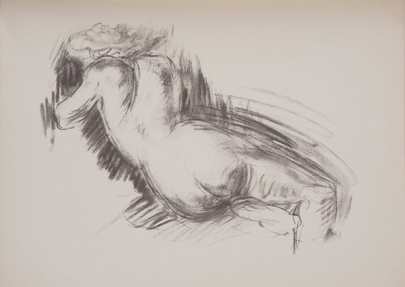 Emile  Othon FRIESZ : Nue de dos, 1949 - Lithographie (détail)