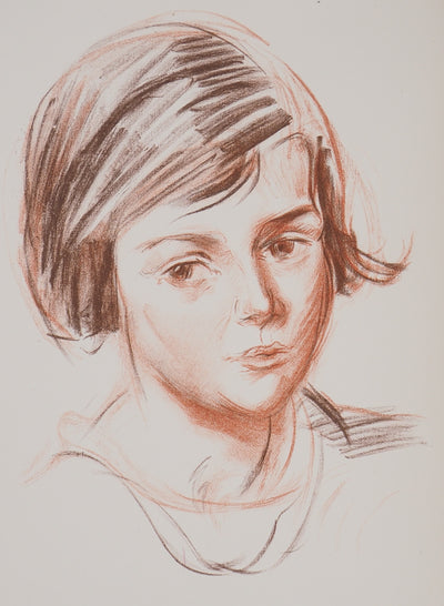 Emile  Othon FRIESZ : Visage d'enfant, 1949 - Lithographie