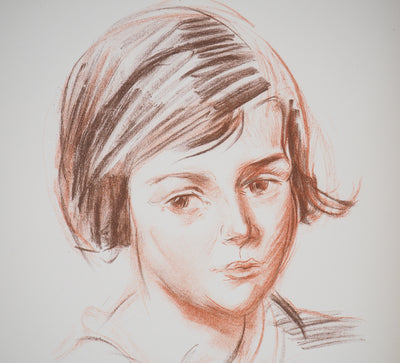 Emile  Othon FRIESZ : Visage d'enfant, 1949 - Lithographie (détail)