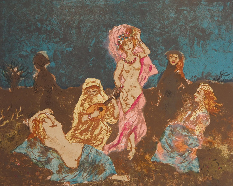 Roland OUDOT : La danse - Gravure (détail)