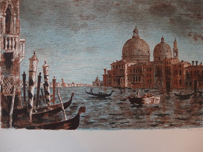 Roland OUDOT :  - Lithographie (détail)