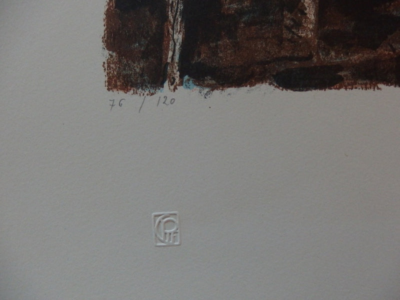 Roland OUDOT :  - Lithographie (détail)