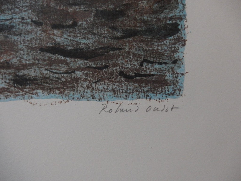 Roland OUDOT :  - Lithographie (détail)