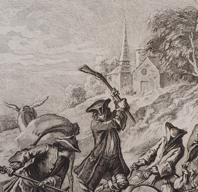 Jean-Baptiste OUDRY : Les deux mulets - Gravure (détail)