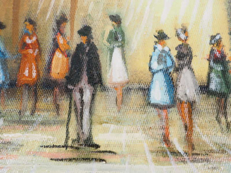 Michel PABOIS : Ambiance parisienne : Le restaurant le Fouquet - Tableau (détail)