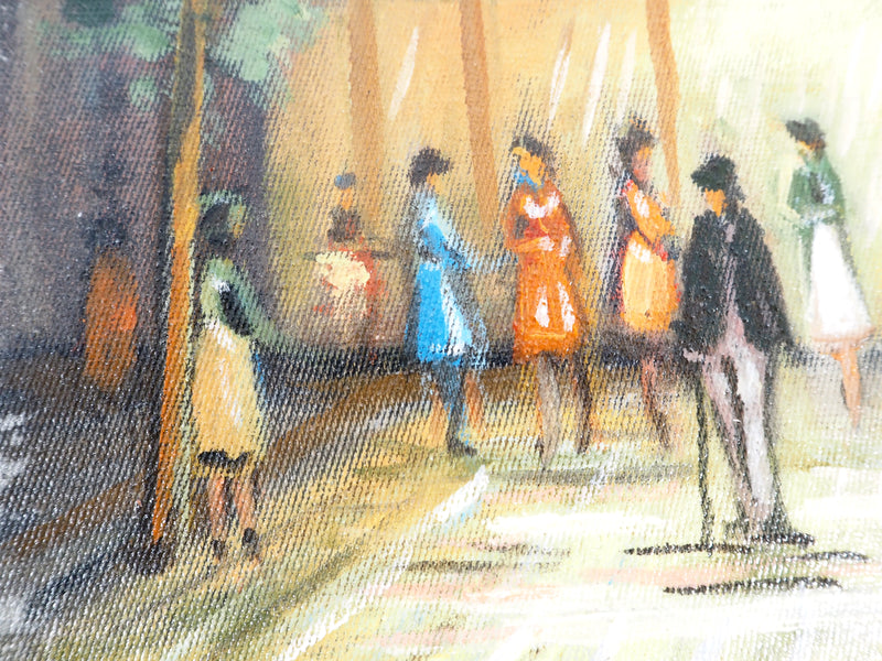 Michel PABOIS : Ambiance parisienne : Le restaurant le Fouquet - Tableau (détail)