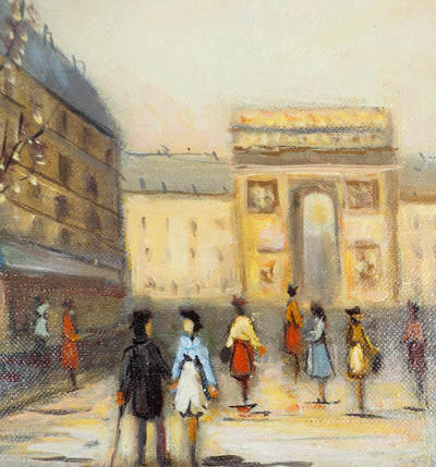 Michel PABOIS : Avenue des Champs-Elysées - Tableau (détail)