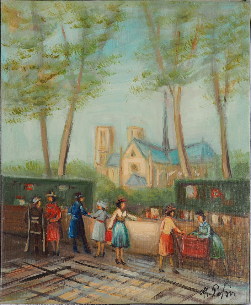 Michel PABOIS : Bouquinistes - Tableau