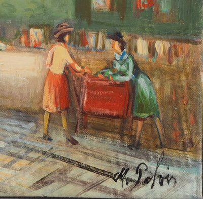 Michel PABOIS : Bouquinistes - Tableau (détail)