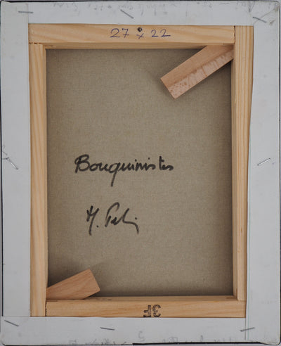 Michel PABOIS : Bouquinistes - Tableau (détail)