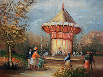 Michel PABOIS : Le Caroussel - Tableau (détail)