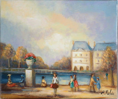 Michel PABOIS : Vue historique de Paris : le Luxembourg - Tableau