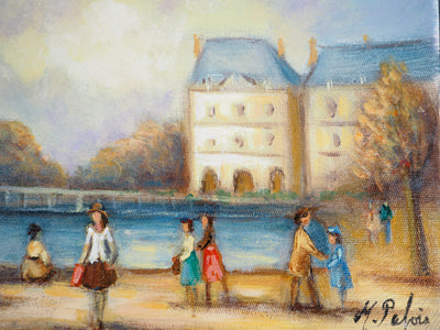 Michel PABOIS : Vue historique de Paris : le Luxembourg - Tableau (détail)