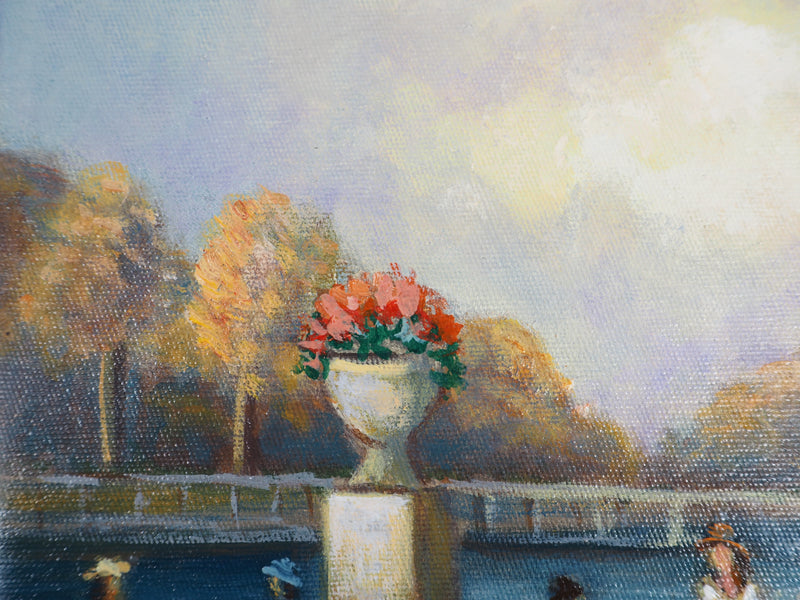 Michel PABOIS : Vue historique de Paris : le Luxembourg - Tableau (détail)