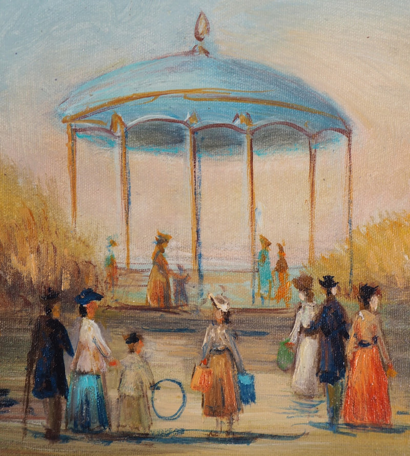 Michel PABOIS : Le Kiosque - Tableau (détail)