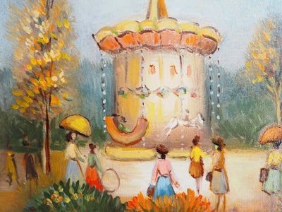 Michel PABOIS : Paris : une après-midi au carrousel - Tableau (détail)