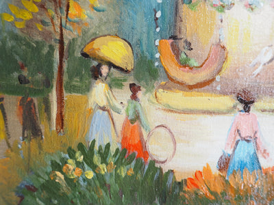 Michel PABOIS : Paris : une après-midi au carrousel - Tableau (détail)