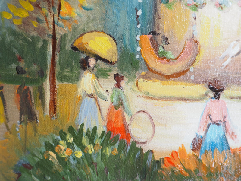 Michel PABOIS : Paris : une après-midi au carrousel - Tableau (détail)