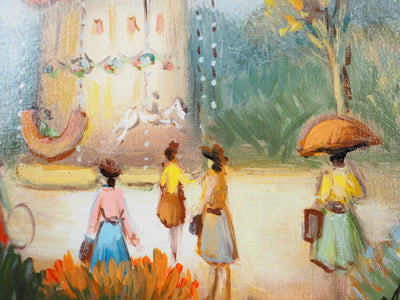Michel PABOIS : Paris : une après-midi au carrousel - Tableau (détail)