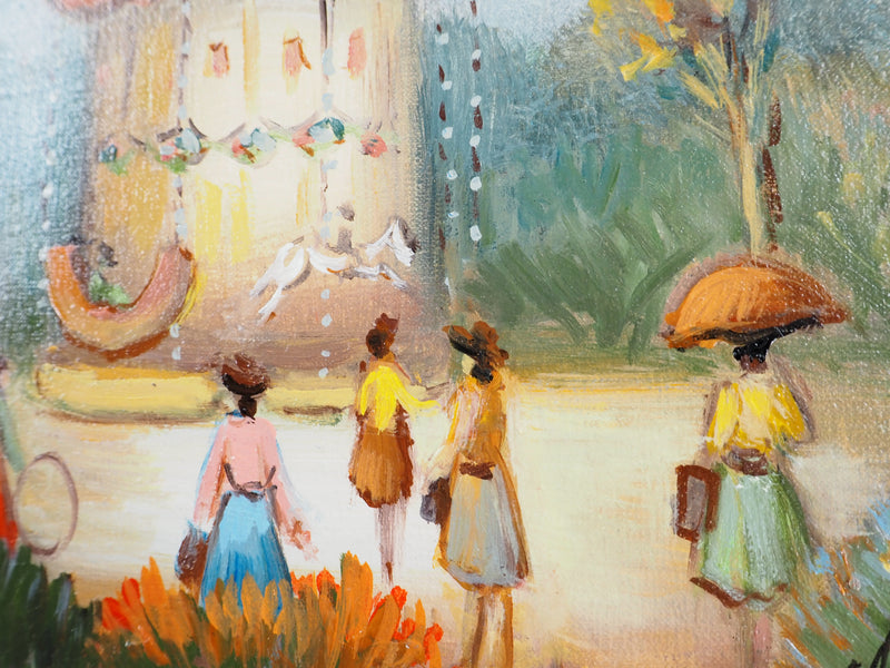 Michel PABOIS : Paris : une après-midi au carrousel - Tableau (détail)