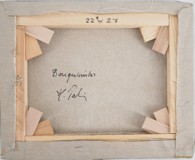 Michel PABOIS : Paris : les bouquinistes des quais et Notre Dame - Tableau (détail)