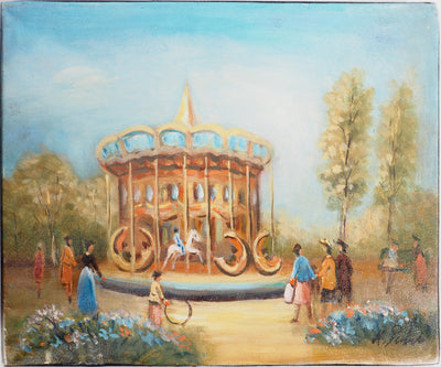 Michel PABOIS : Paris : carrousel du jardin des Tuileries - Tableau