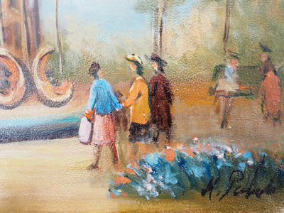 Michel PABOIS : Paris : carrousel du jardin des Tuileries - Tableau (détail)