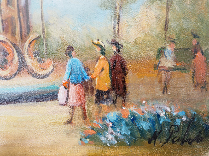Michel PABOIS : Paris : carrousel du jardin des Tuileries - Tableau (détail)