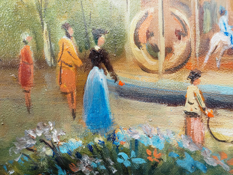 Michel PABOIS : Paris : carrousel du jardin des Tuileries - Tableau (détail)