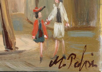 Michel PABOIS : Paris : place Furstemberg - Tableau (détail)