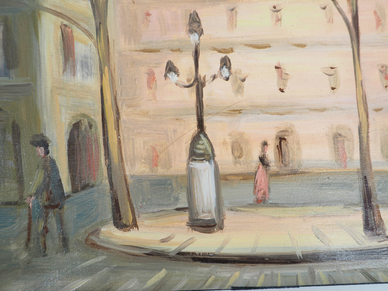 Michel PABOIS : Paris : place Furstemberg - Tableau (détail)