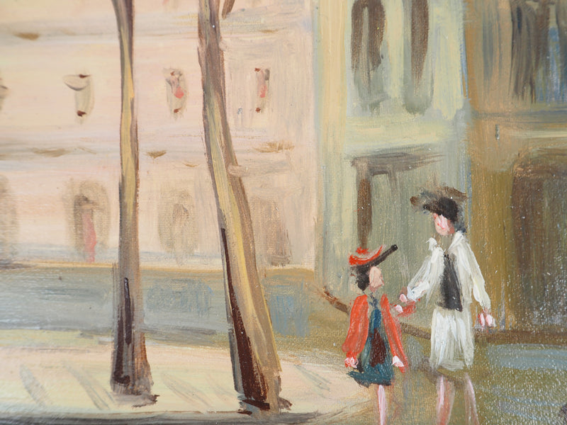 Michel PABOIS : Paris : place Furstemberg - Tableau (détail)