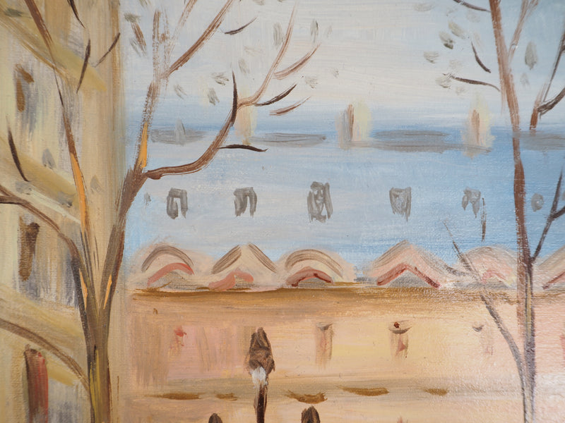 Michel PABOIS : Paris : place Furstemberg - Tableau (détail)