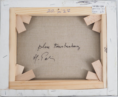 Michel PABOIS : Paris : place Furstemberg - Tableau (détail)