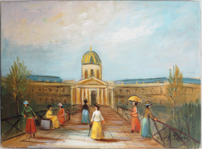 Michel PABOIS : Paris : l'institut de France qui mène vers la Seine - Tableau