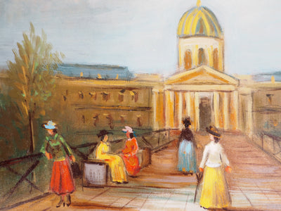 Michel PABOIS : Paris : l'institut de France qui mène vers la Seine - Tableau (détail)