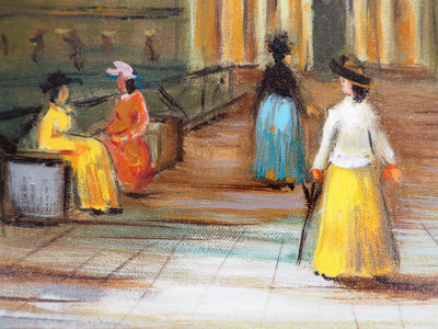 Michel PABOIS : Paris : l'institut de France qui mène vers la Seine - Tableau (détail)