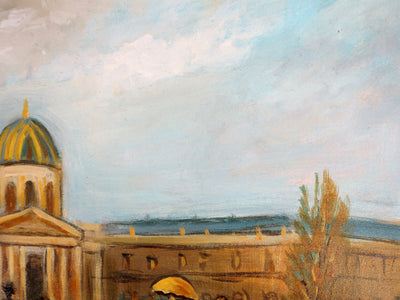 Michel PABOIS : Paris : l'institut de France qui mène vers la Seine - Tableau (détail)