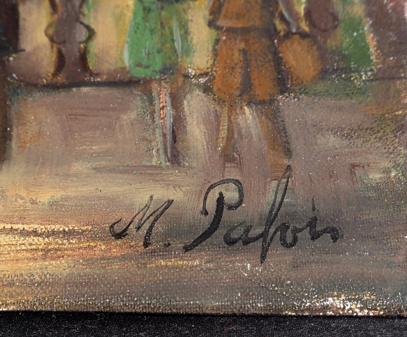 Michel PABOIS : Paris : journée au jardin du Luxembourg  - Tableau (détail)