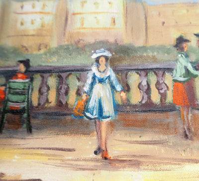 Michel PABOIS : Paris : journée au jardin du Luxembourg  - Tableau (détail)