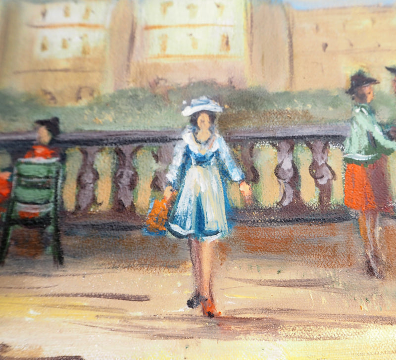 Michel PABOIS : Paris : journée au jardin du Luxembourg  - Tableau (détail)