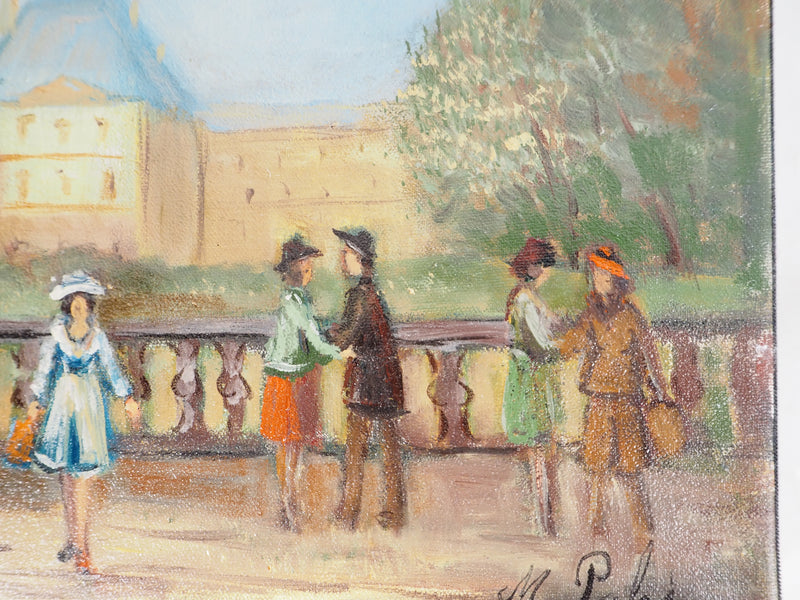 Michel PABOIS : Paris : journée au jardin du Luxembourg  - Tableau (détail)