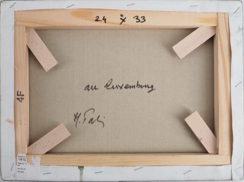 Michel PABOIS : Paris : journée au jardin du Luxembourg  - Tableau (détail)